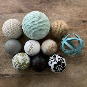 9Pc Decorative Ball Decor
